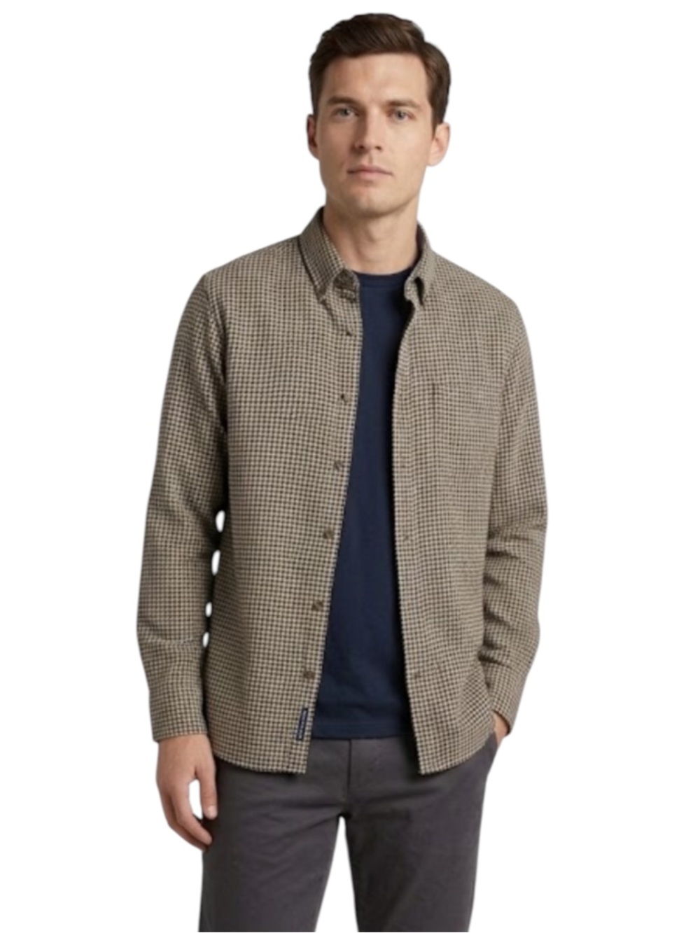 Pendleton 100% Virgin Wool Flannel Shirt Men’s M Brown Plaid Long Sleeve